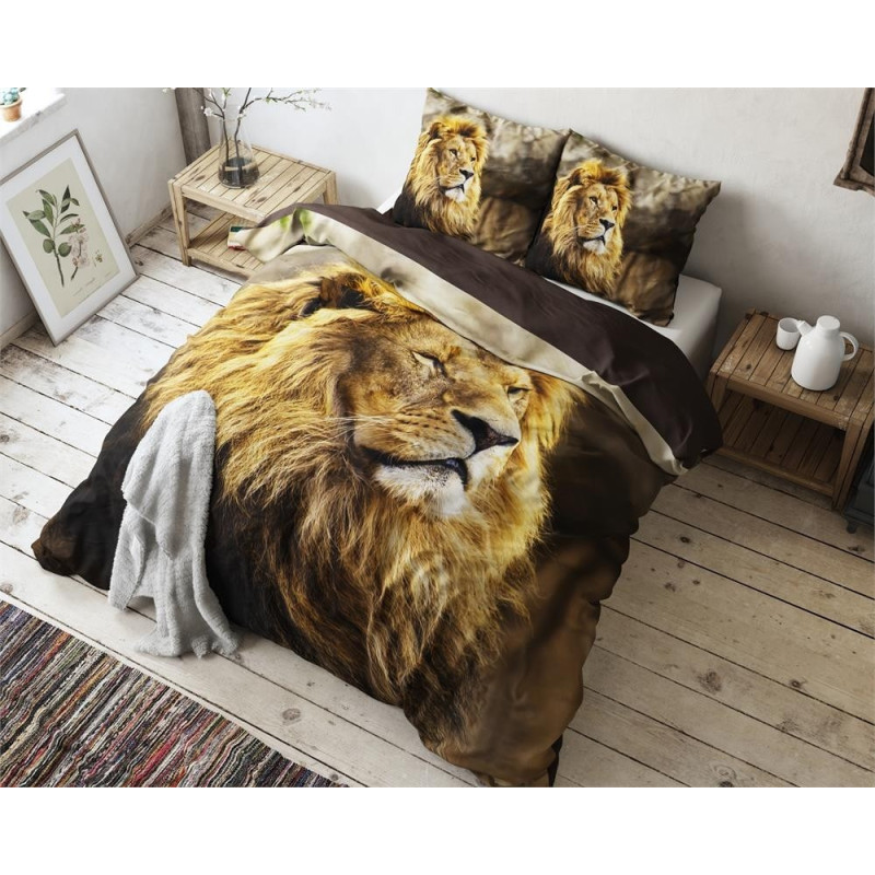 Sengesæt Lion i 100% bomuld med løve på fra MyTrendyHome.dk