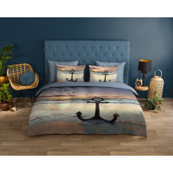 Sengesæt Mar i 100% bomuld med anker på kysten fra MyTrendyHome.dk