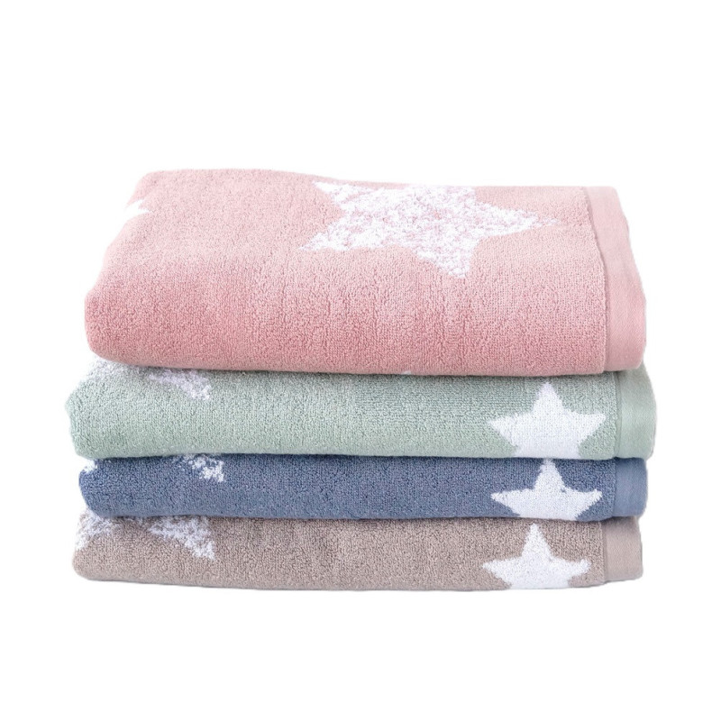 Bomuldshåndklæde Stella med vintage stjerner mønster fra MyTrendyHome