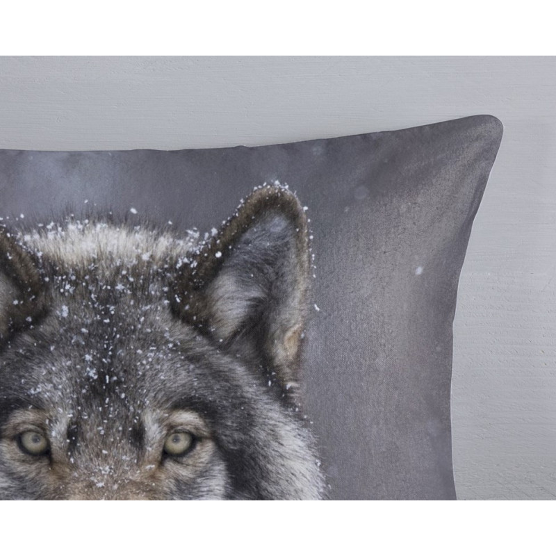 Flonel sengesæt Wolfie med wolfs i 100% bomuld fra MyTrendyHome.dk