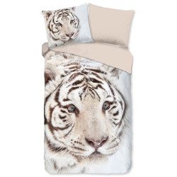 Flonel Sengesæt Thor med Tiger på er perfekt til både voksne og børn.