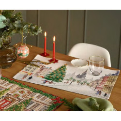 Dækkeserviet X-MAS IN TOWN med julemotiv fra MytrendyHome.dk