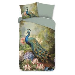 Sengesæt Esther i 100% bomuld med påfugl fra MyTrendyHome.dk