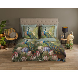 Sengesæt Esther i 100% bomuld med påfugl fra MyTrendyHome.dk