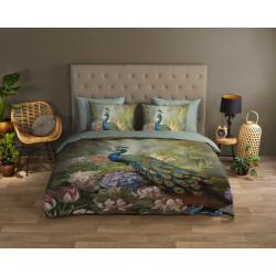 Sengesæt Esther i 100% bomuld med påfugl fra MyTrendyHome.dk