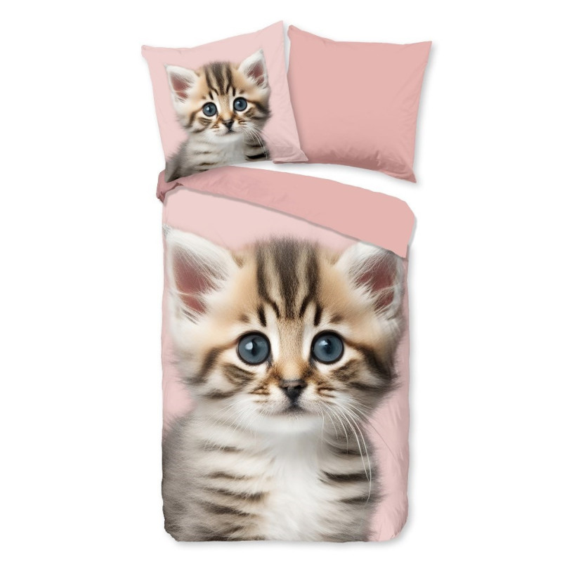 Flonel sengesæt Meow med lille katte fra MyTrendyHome.dk