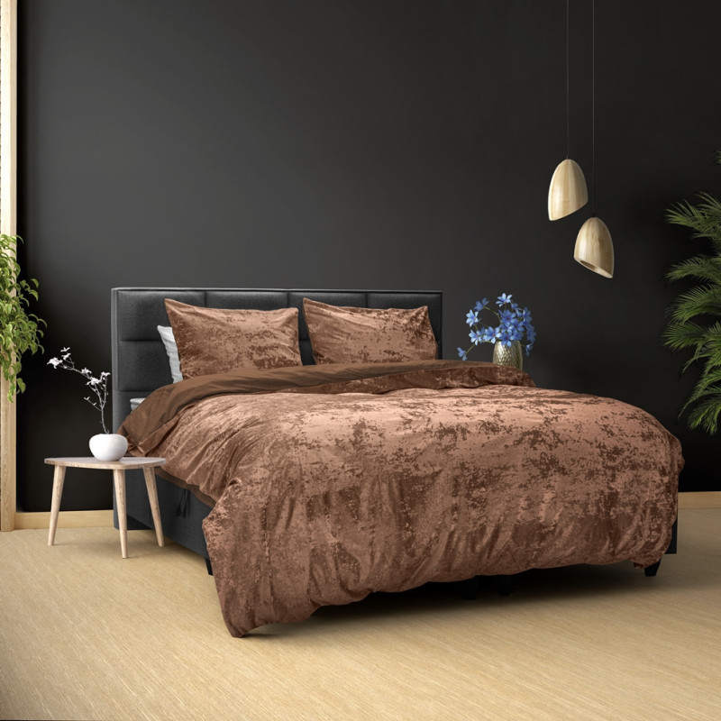 Krøllet fløjl Træ Bruin sengesæt i 100% bomuld fra MyTrendyHome.dk