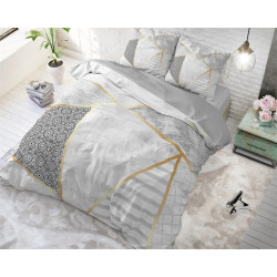 Sengesæt Graphic White i ren bomuld fra MyTrendyHome.dk