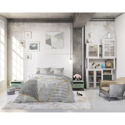 Sengesæt Graphic White i ren bomuld fra MyTrendyHome.dk