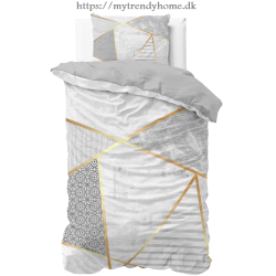 Sengesæt Graphic White i ren bomuld fra MyTrendyHome.dk