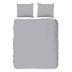 Flonel Sengesæt Ensfarvet, silver fra MytrendyHome.dk