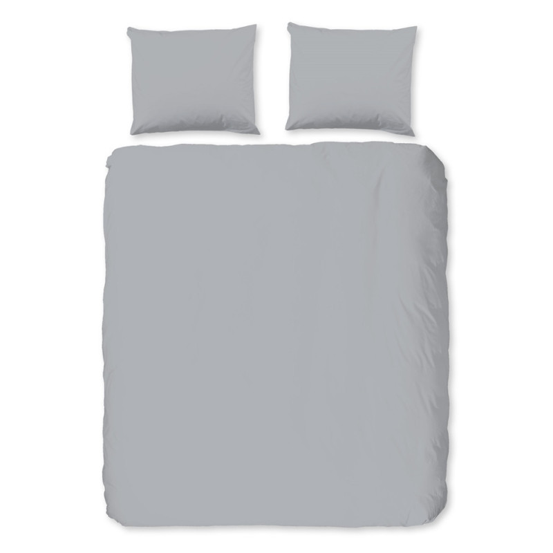 Flonel Sengesæt Ensfarvet, silver fra MytrendyHome.dk