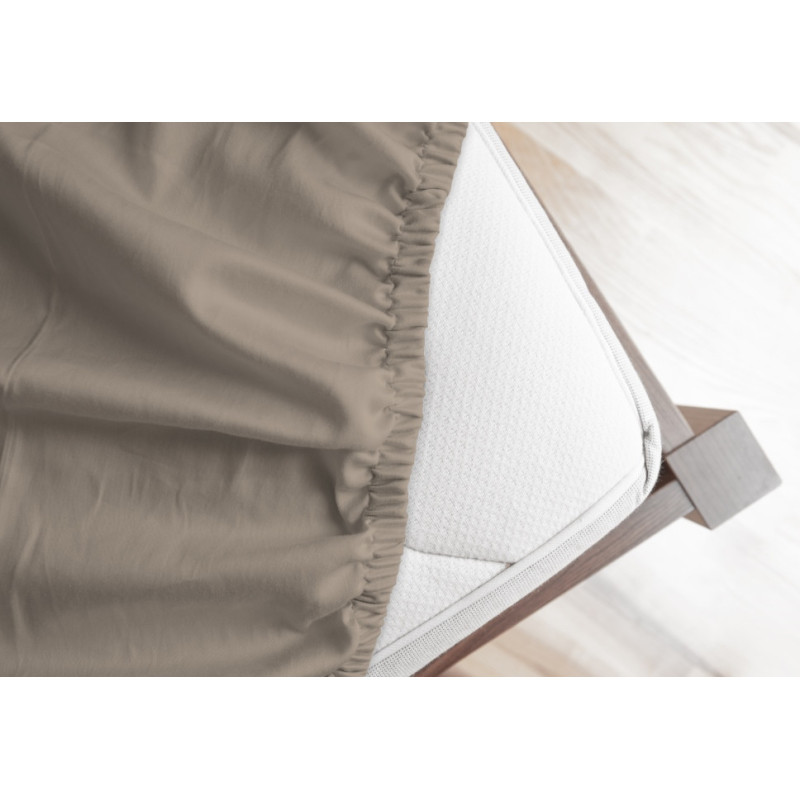 Flonel Faconlagen Taupe100% bomuld fra MyTrendyHome.dk