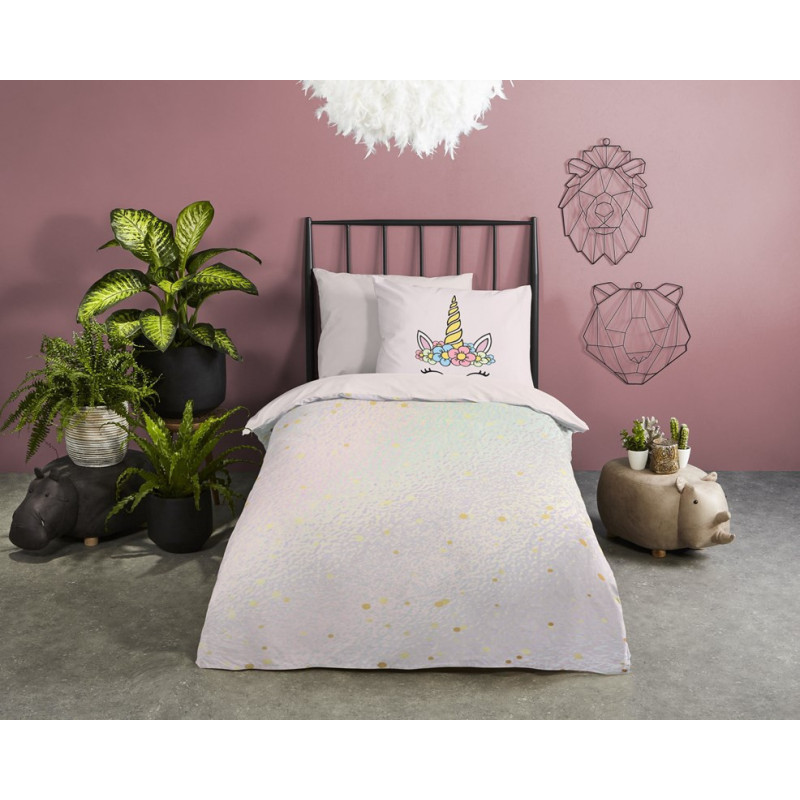 Sengetøj Unikorn Mandy, pink med Enhjørnet fra MyTrendyHome.dk