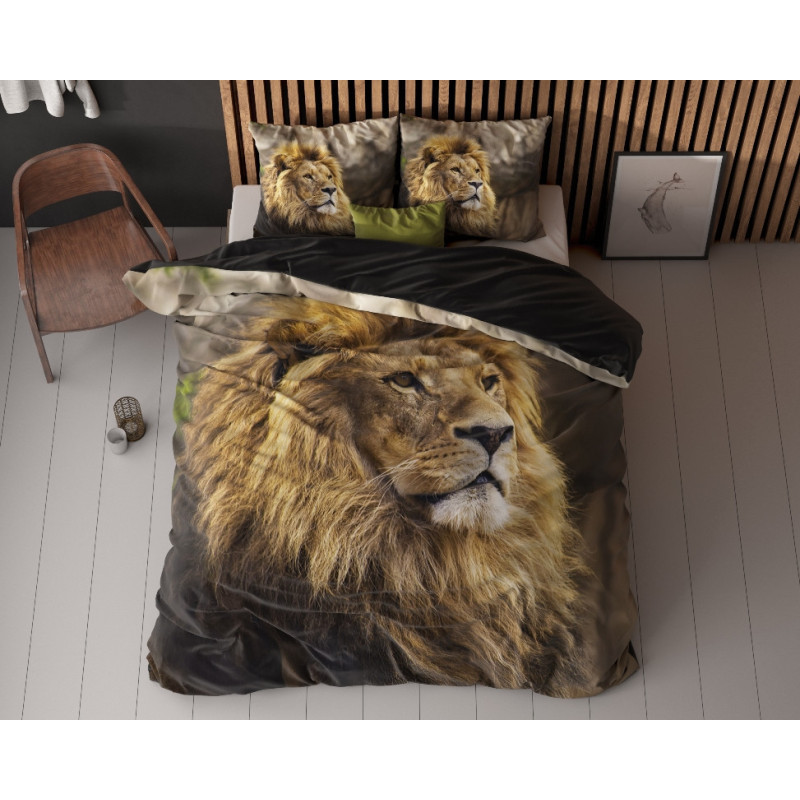Sengesæt Lion i 100% bomuld med løve på fra MyTrendyHome.dk