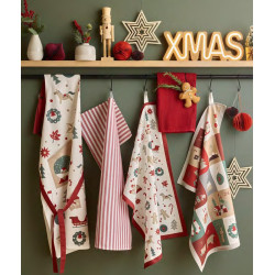 Viskestykker Julekalender Orange med Julepynt fra MyTrendyHome.dk
