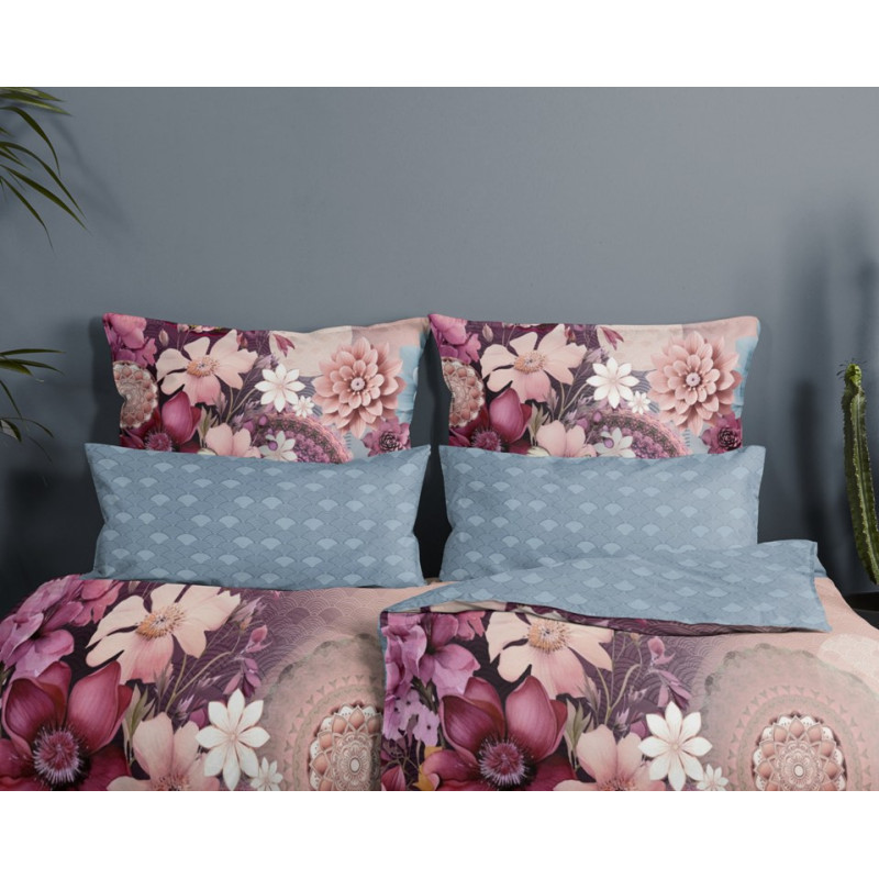 Bomuldssatin sengetøj Asher med mandala ornament fra MytrendyHome.dk
