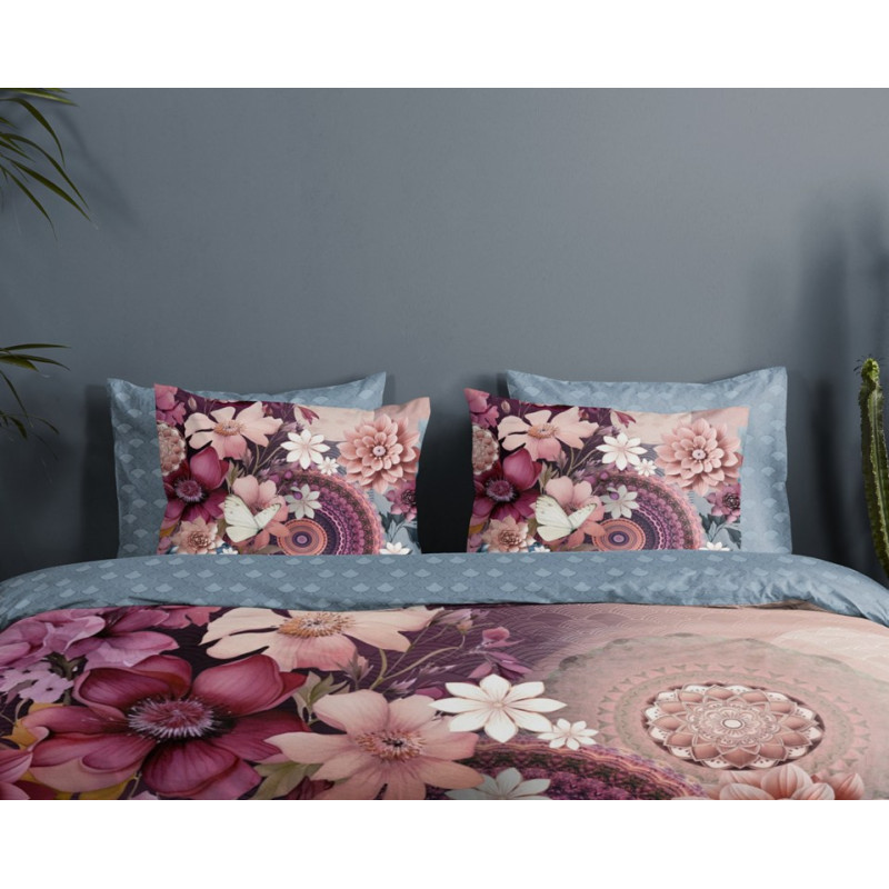 Bomuldssatin sengetøj Asher med mandala ornament fra MytrendyHome.dk