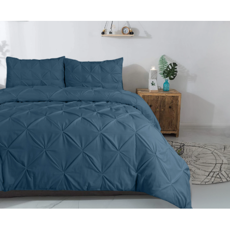 Elegant Sengetøj Salvador Sort med Pintuck i ren bomuld - MyTrendyHome