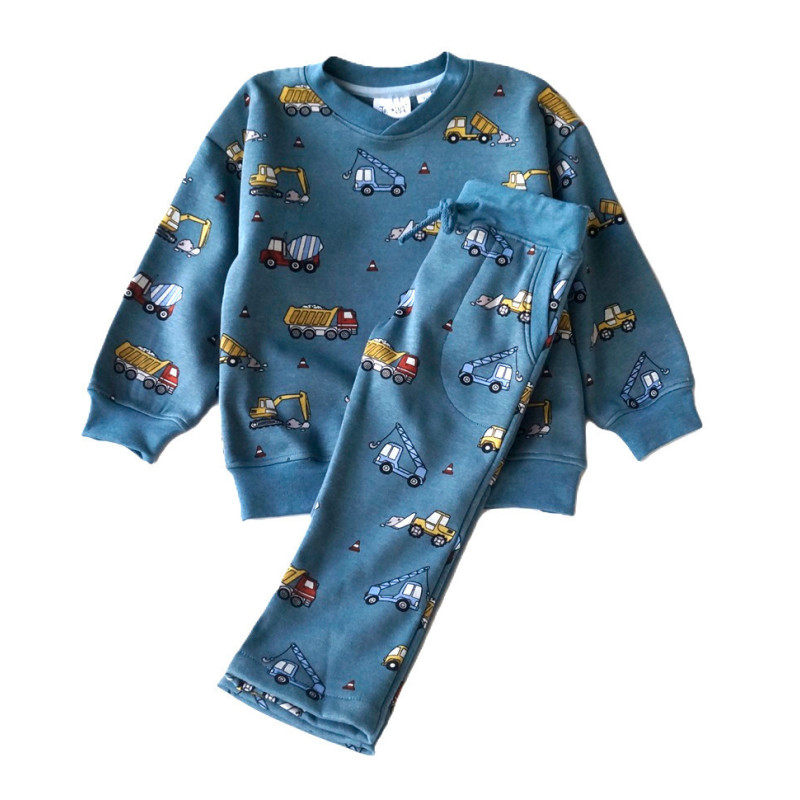 Sweatshirt og bukser i varm, maskintrykt jersey til køligt vejr, fra Tom&Lisa