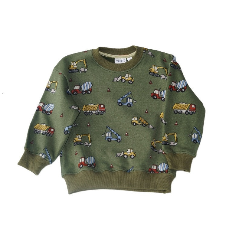Sweatshirt og bukser i varm, maskintrykt jersey til køligt vejr, fra Tom&Lisa