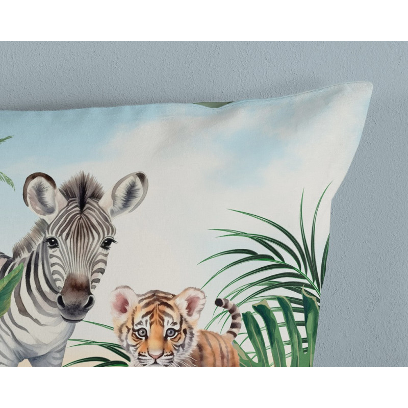 Børnesengetøj Jungle i ren bomuld med Dyr fra MyTrendyHome.dk
