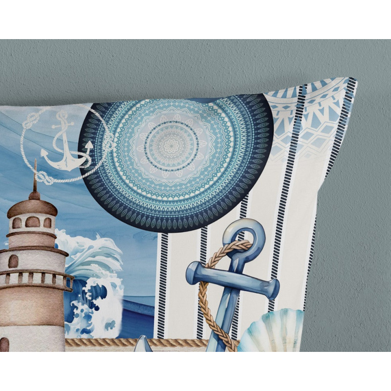 Sengesæt Aldiana med marine motiver i 100% bomuld fra MyTrendyHome.dk