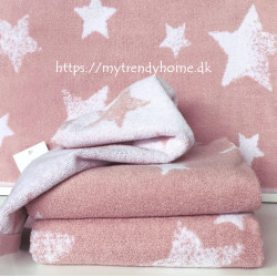 Bomuldshåndklæde Stella med vintage stjerner mønster fra MyTrendyHome