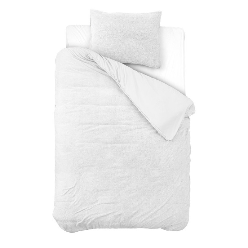 Sengetøj Cotton Teddy Anthracit med struktur af imiteret pels