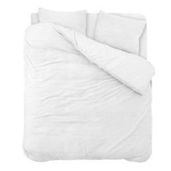 Sengetøj Cotton Teddy Anthracit med struktur af imiteret pels