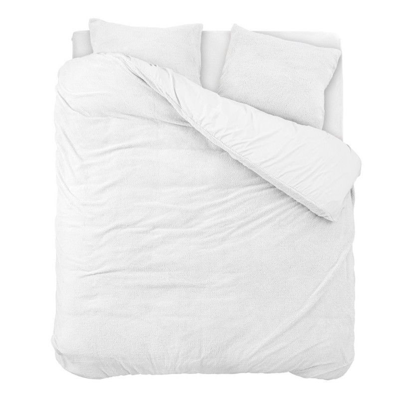 Sengetøj Cotton Teddy Anthracit med struktur af imiteret pels