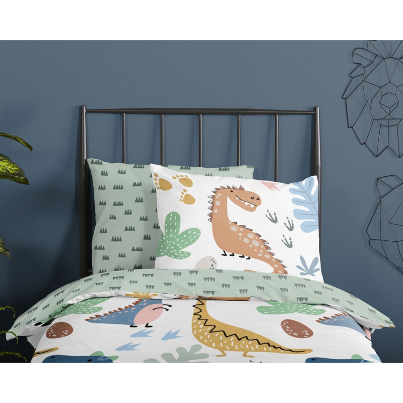 Børnesengetøj Dinopark,100% bomuld med dinosaur fra MyTrendyHome.dk