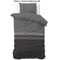 Flonel sengesæt Cheng Anthracite fra MyTrendyHome.dk