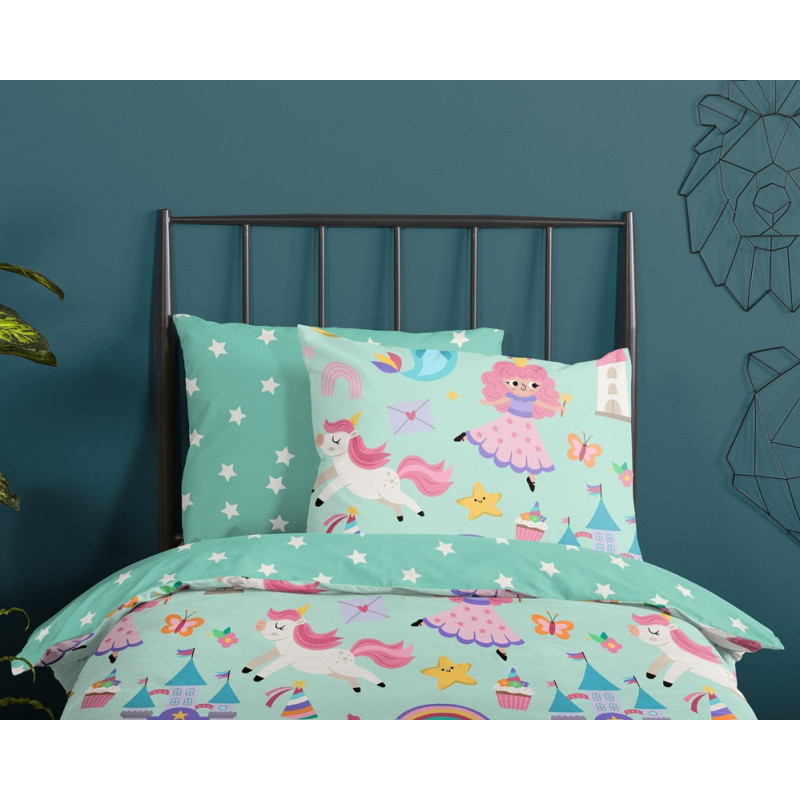 Junior sengetøj Magic med  Enhjørnet og regnbue fra MyTrendyHome. dk