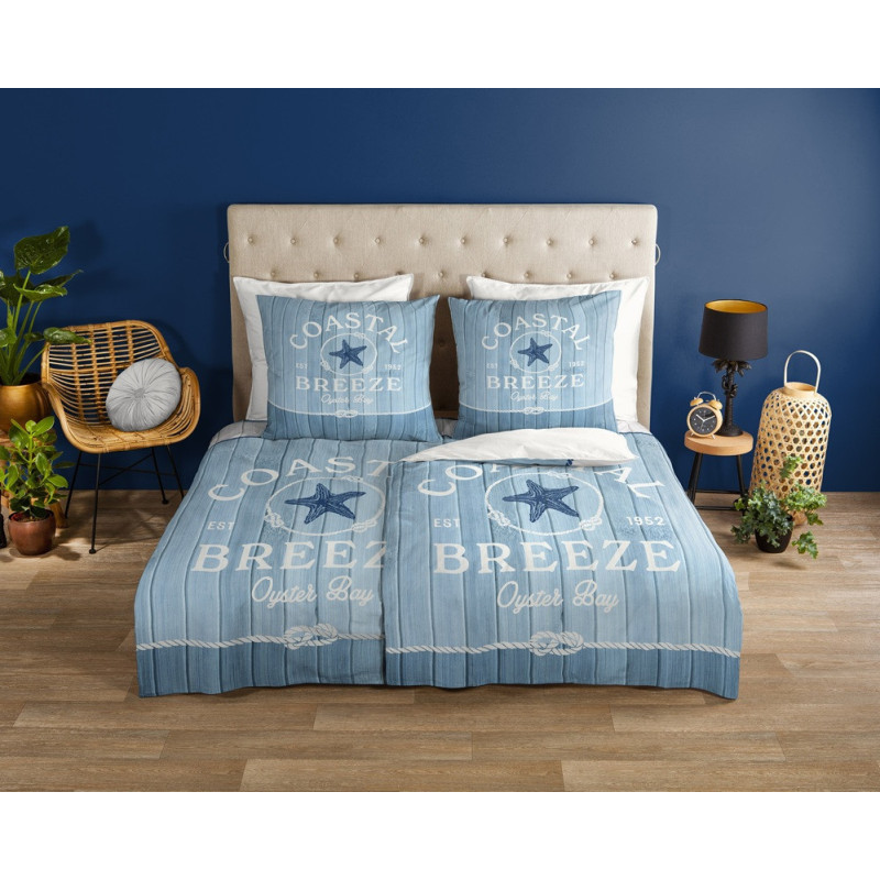 Sengesæt Breeze 100% bomuld med maritim motiv fra MyTrendyHome.dk