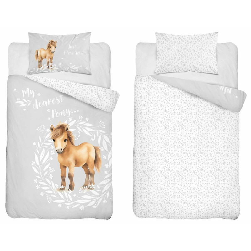 5137_B Børnesengetøj Little Pony med sjove heste fra MyTrendyHome.dk
