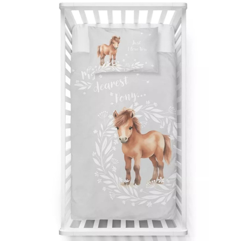 5137_B Børnesengetøj Little Pony med sjove heste fra MyTrendyHome.dk