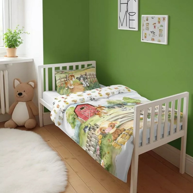 5140_A Børnesengetøj Farm med sjove dyr fra MyTrendyHome.dk