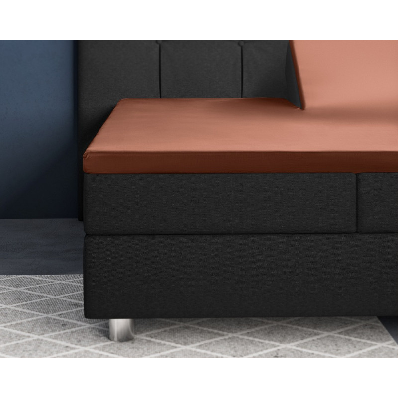 Satin Split Faconlagen Brun i ren Bomuld fra MytrendyHome.dk