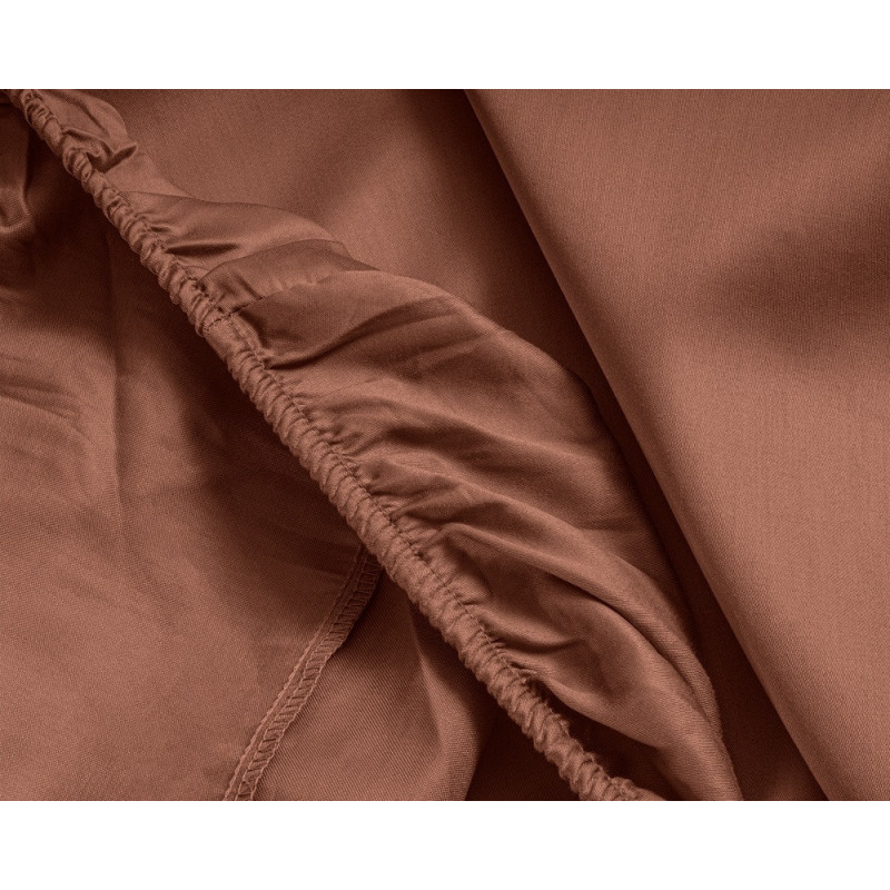 Satin Split Faconlagen Brun i ren Bomuld fra MytrendyHome.dk