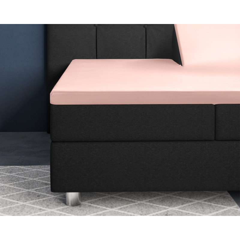 Satin Split Faconlagen Lyse Rosa i ren Bomuld fra MytrendyHome.dk