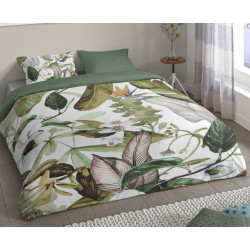 Flonel sengesæt Leaves and Flowers i 100% bomuld fra MyTrendyHome.dk
