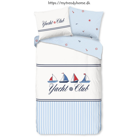 Sengesæt Meri 100% bomuld med maritim motiv fra MyTrendyHome.dk
