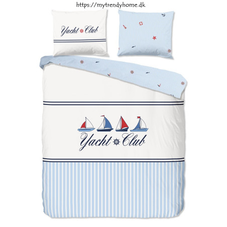 Sengesæt Meri 100% bomuld med maritim motiv fra MyTrendyHome.dk