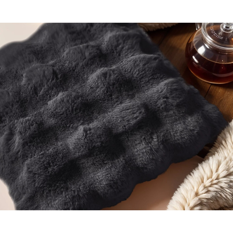 Sofapude i kunstpels Pom pon Rabbit Fur pyntepude