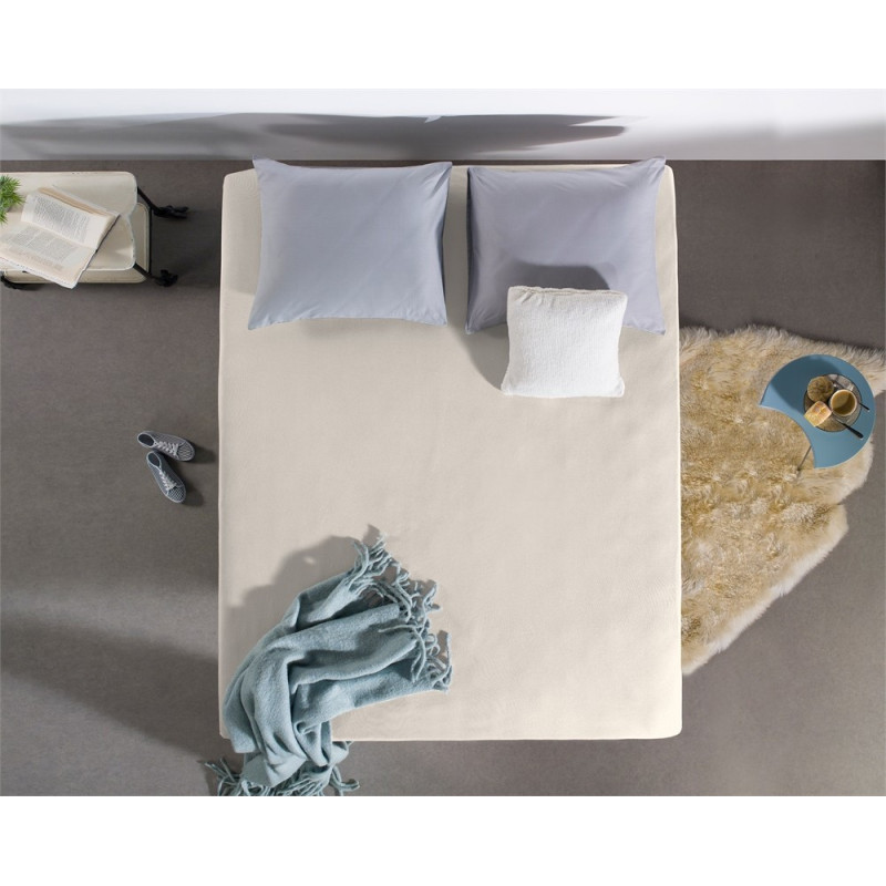 Jersey stretch Faconlagen - Cream