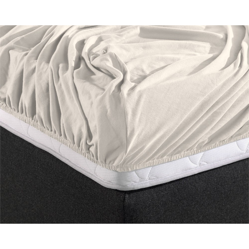 Jersey stretch Faconlagen - Cream