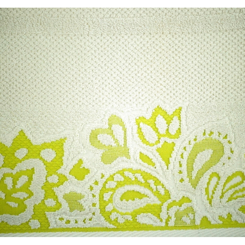 Jacquard frotté håndklæde Frontera limegrøn fra MyTrendyHome.dk