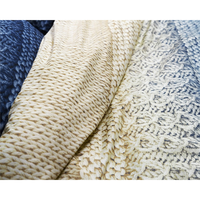 Sengesæt Indigo Knit Blue 100% bomuld-satin  fra MyTrendyHome.dk