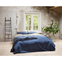 Sengesæt Indigo Knit Blue 100% bomuld-satin  fra MyTrendyHome.dk